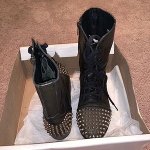Distressed Combat Boots